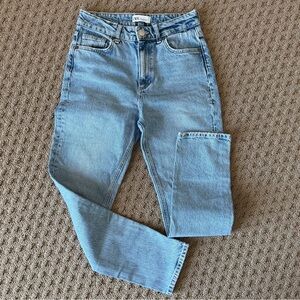 Zara Women's High Rise Denim Jeans - Light Blue